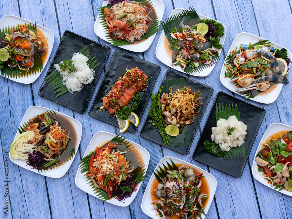 Thai Spicy Mixed Salads and Northeastern Thai Food