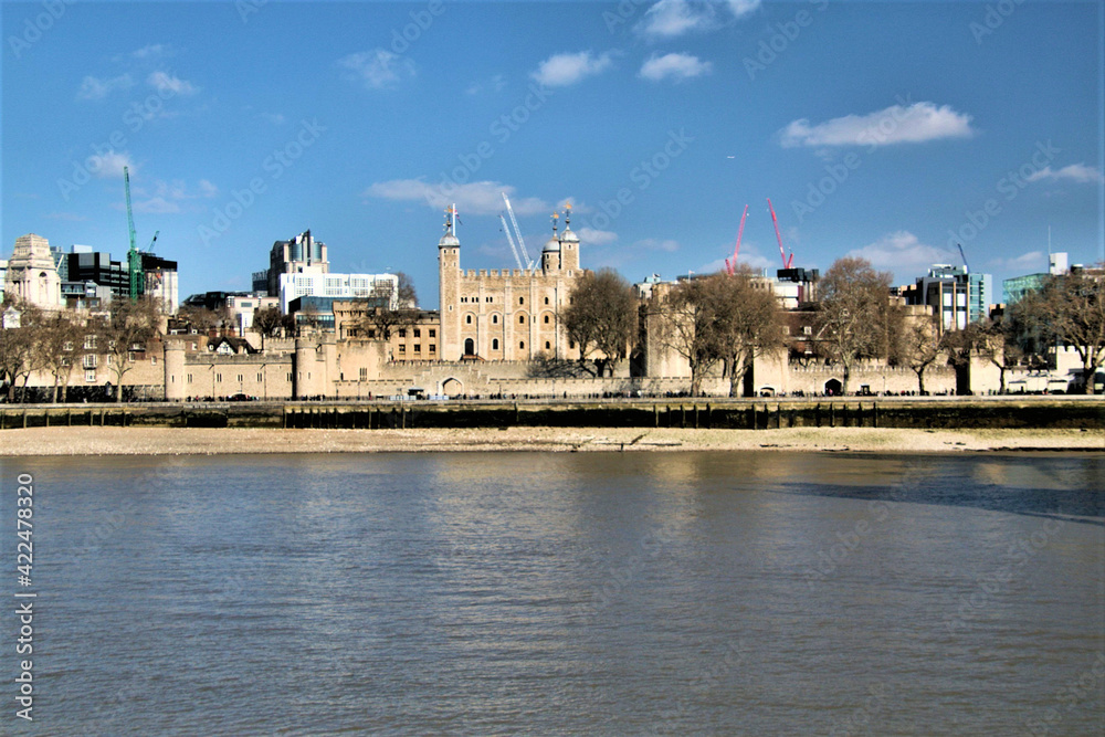 The Tower of London across the river Thames The Tower of London across the river Thames