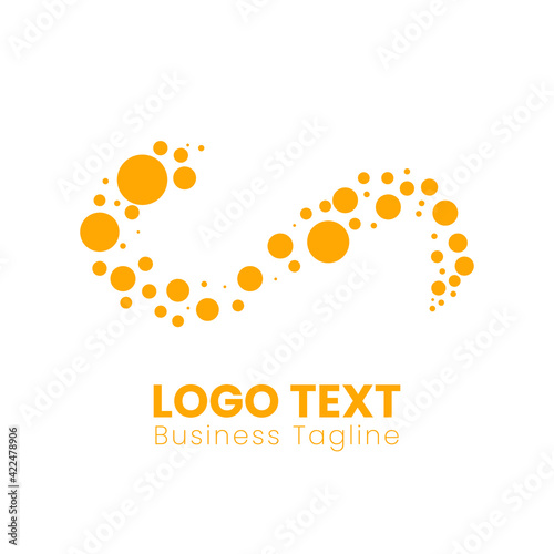 Abstract halftone sign of infinity. Eps 10 vector illustration.