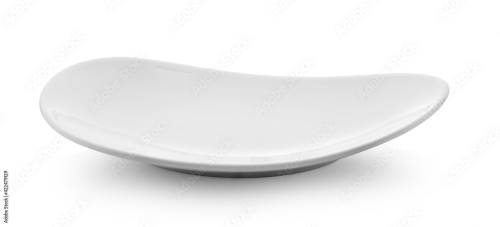 white plate isolated on white background. white plate isolated on white background.