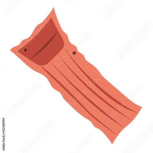 Pool inflatable mattress. Cartoon of pool inflatable mattress isolated on white background. Summer item vector illustration.
