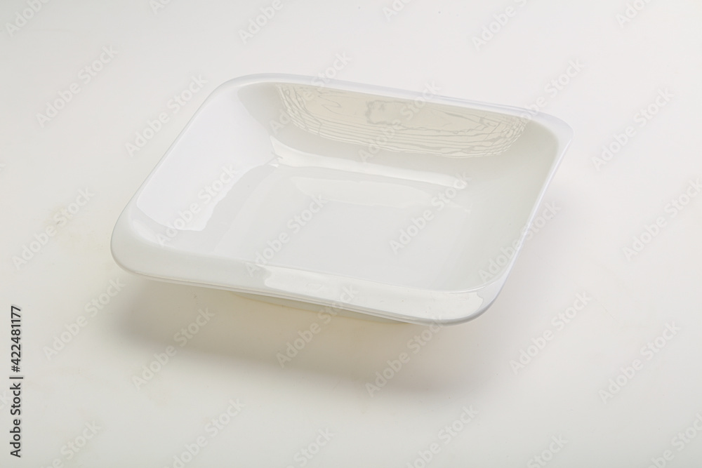 White proclean plate for serving White proclean plate for serving