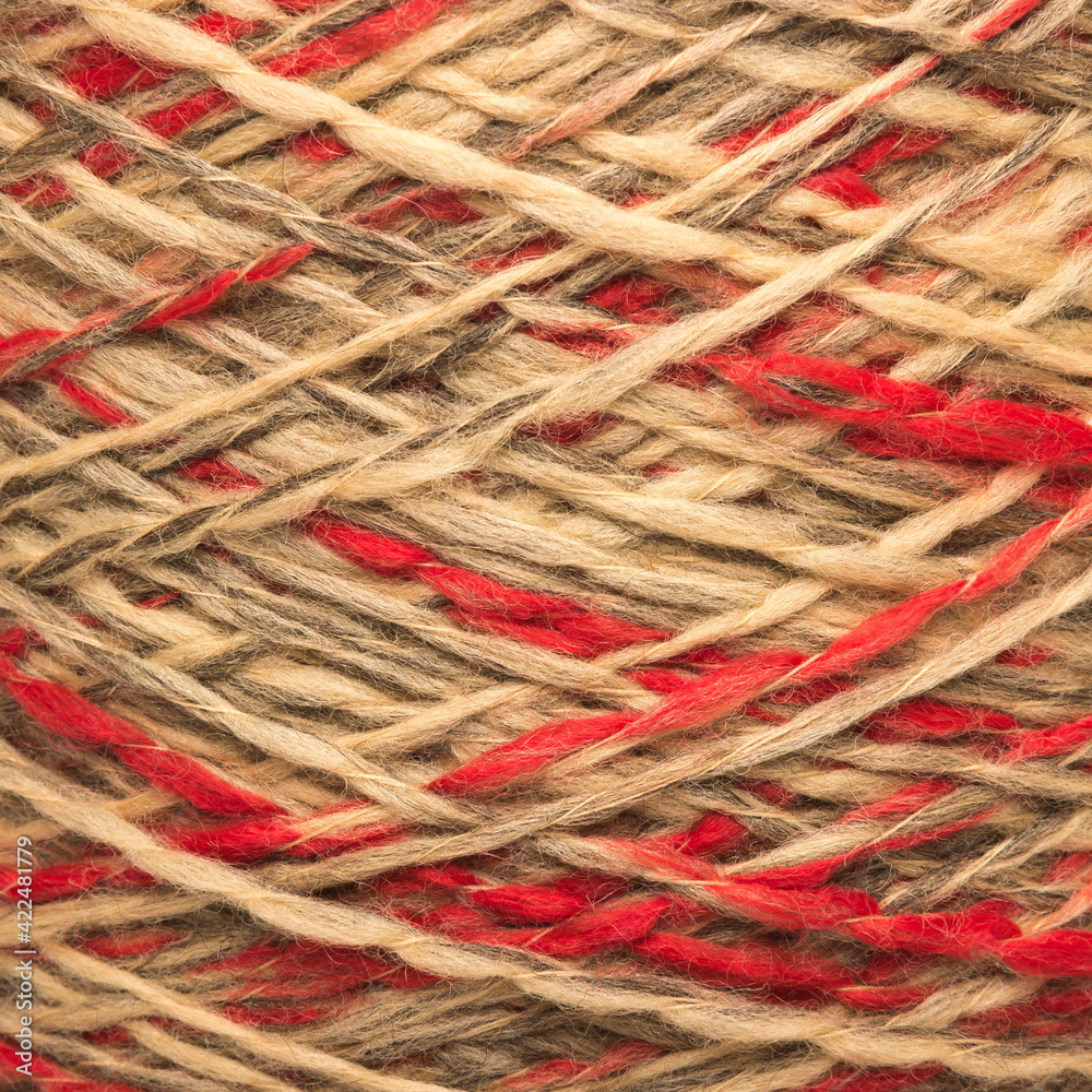 Colored yarn threads motley macro