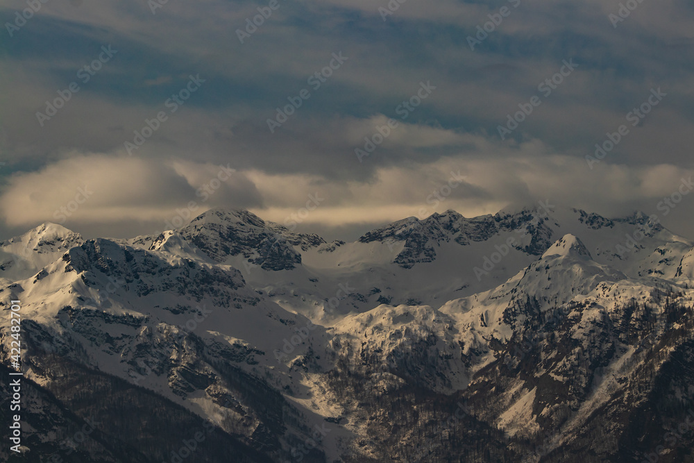 Cloudy sky in Julian alps