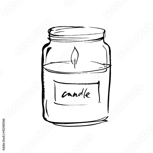 Candle in a glass jar