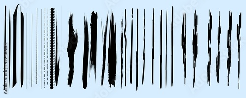 barcode made of wood, brush tools apps. Vector illustration