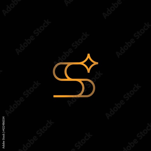 The logo with the initials  S letter is modern and elegant, suitable for logos for jewelry products and others 1