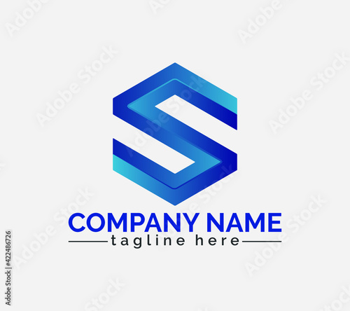 S letter logo of brand identity, company and business logo.