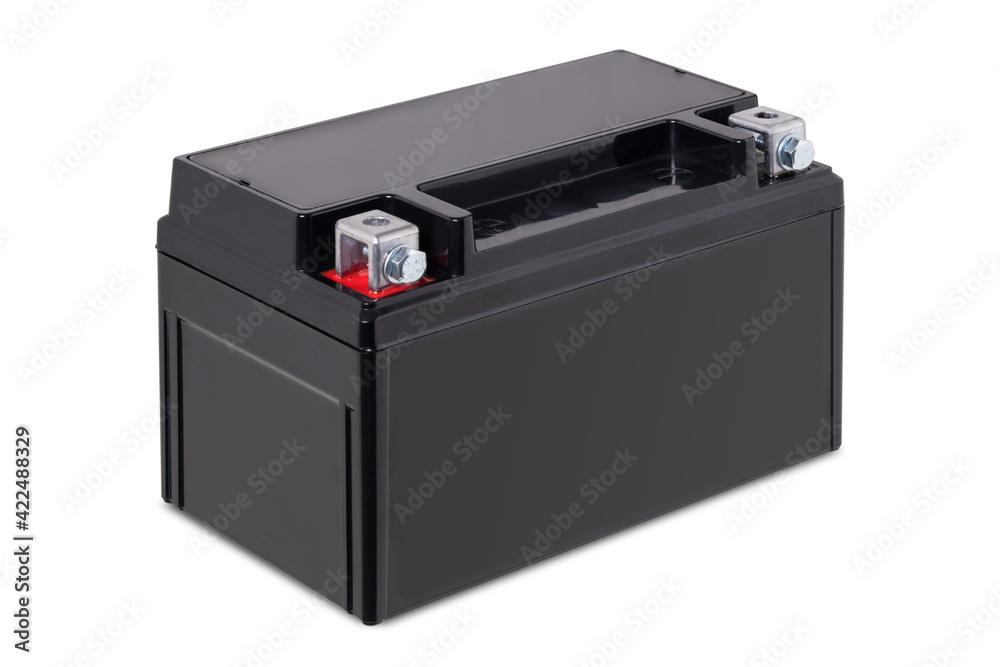 Battery power accumulator black isolated Battery power accumulator black isolated
