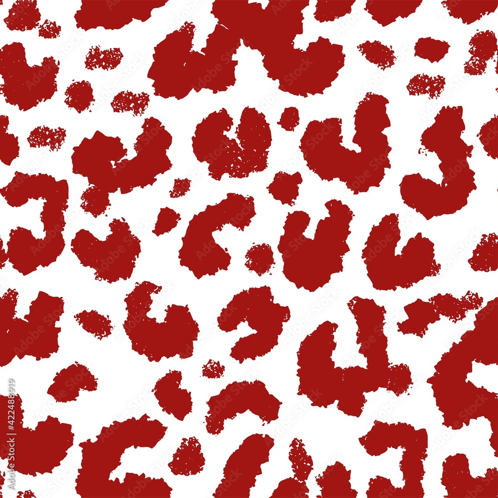 Repeatable red leopard print pattern or print Repeatable red leopard print pattern or print