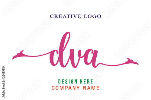 DVA lettering logo is simple, easy to understand and authoritative photo