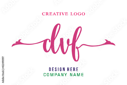 DVF lettering logo is simple, easy to understand and authoritative photo