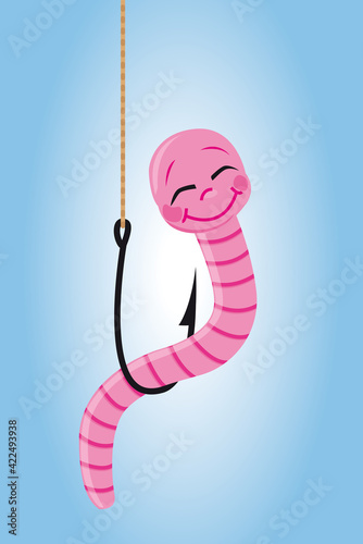 VER SUR APPAT - ASTICOT SUR FIL DE PECHE