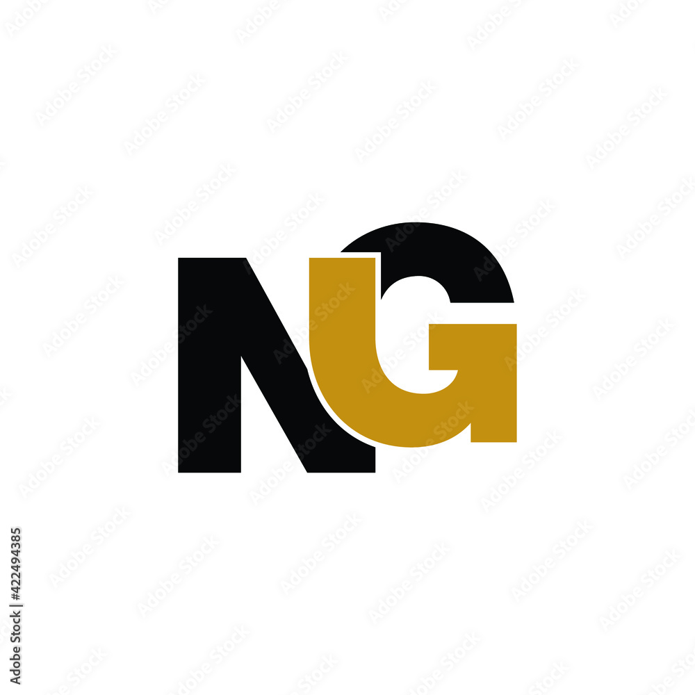 Letter NG simple logo design vector Letter NG simple logo design vector