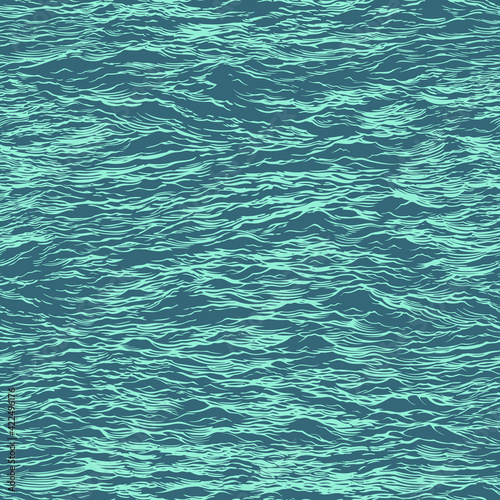 Seamless vector wallpaper Sea waves