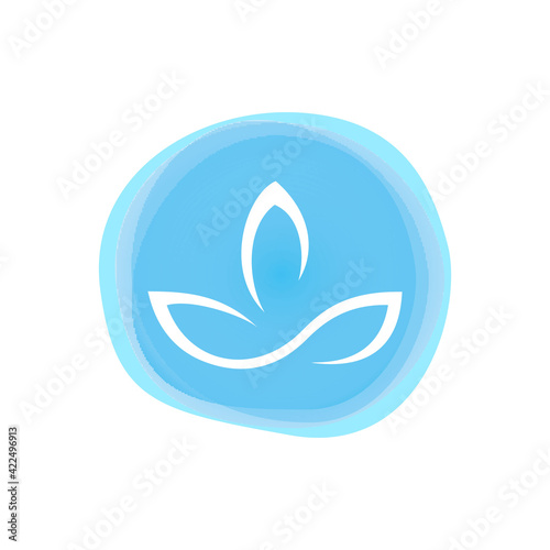 Fototapeta Naklejka Na Ścianę i Meble -  Creative luxury simple Artistic Lotus Flower logo design illustration