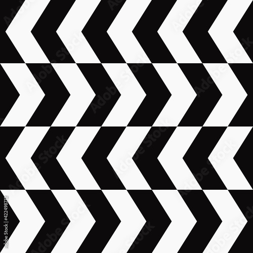 Checkered Arrows Pattern. Vector. Race Flag Arrows Pattern.