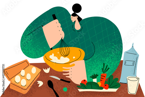 Baking, cooking homemade pastry concept