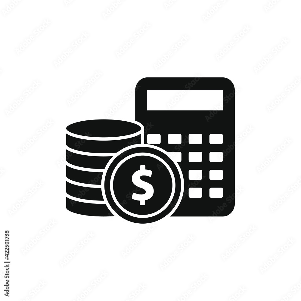 Budget icon flat style isolated on white background. Vector illustration Budget icon flat style isolated on white background. Vector illustration