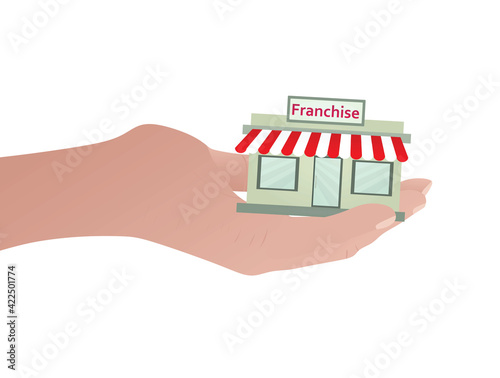 Franchise store concept. vector illustration