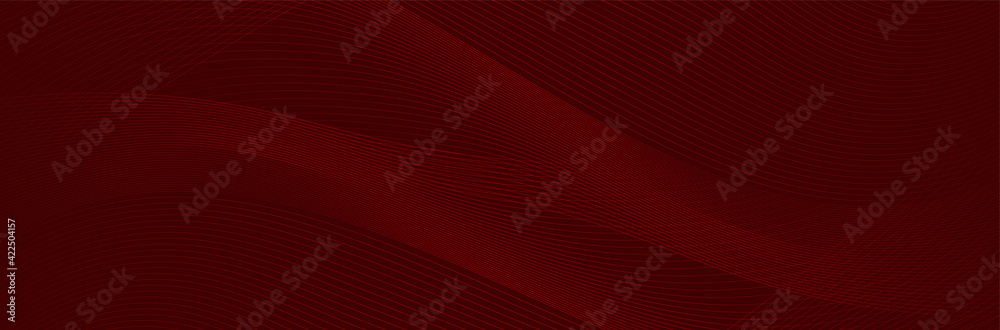 Modern red wave background with lines Modern red wave background with lines