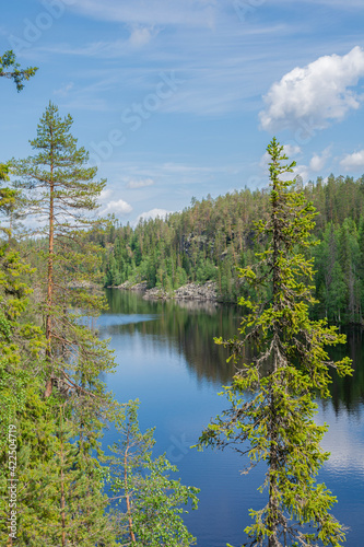 View of the canyon lake Julma-Olkky, Hossa National Park, Kuusamo, Finland