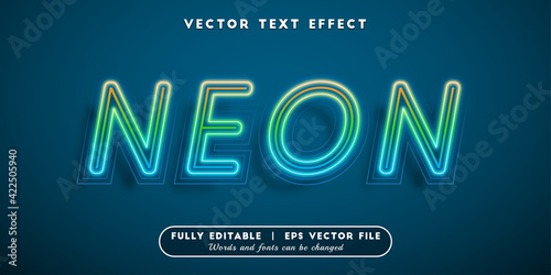 Text Effects 3D Neon, Editable Text Style