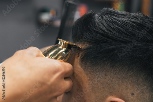 Hairdressing and barbershop, artistic and youthful cutting styles.