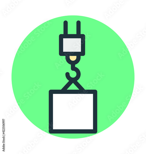 Container Lifter Cool Vector Icon