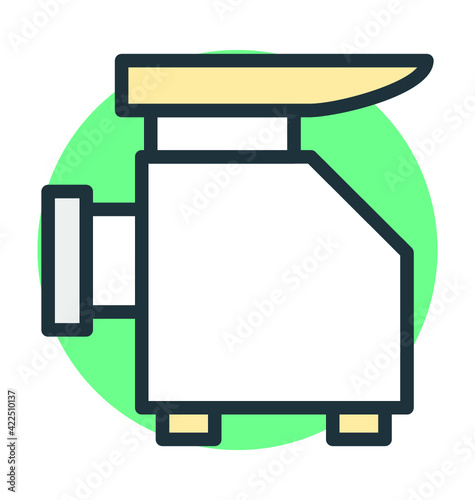 Mincer Machine Vector Icon