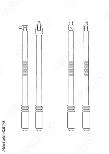 Breaker bar, proffesional tool for car service.
Solid steel tool. 