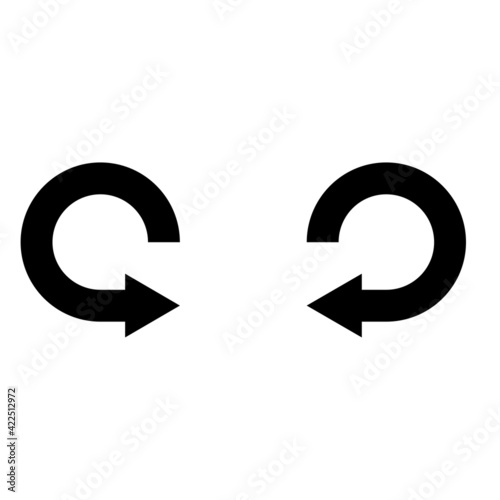 Reload icon vector set. Reset illustration sign collection. update symbol or logo.