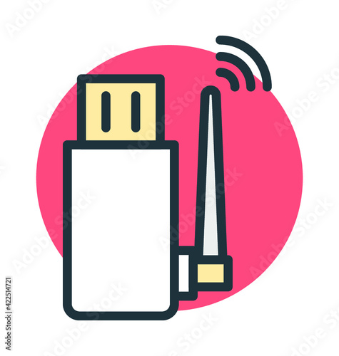 Usb Adapter Vector Icon