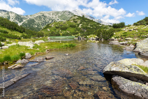 Landscape with Banderitsa River, Pirin Mountain, Bulgaria photo