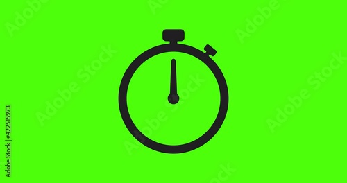 Countdown timer. 4K video. Green screen	
