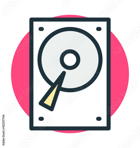 Hard Disk Vector Icon