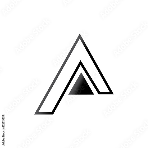 A Letter Logo Template vector icon illustration design