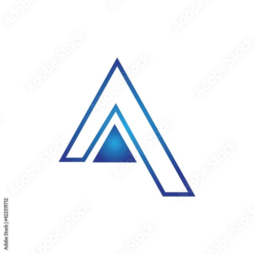 A Letter Logo Template vector icon illustration design