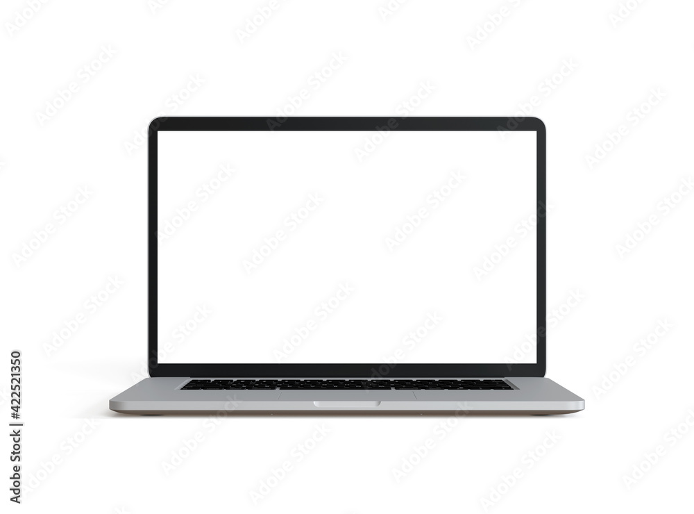 Laptop isolated on a white background. 3d illustration. Laptop isolated on a white background. 3d illustration.