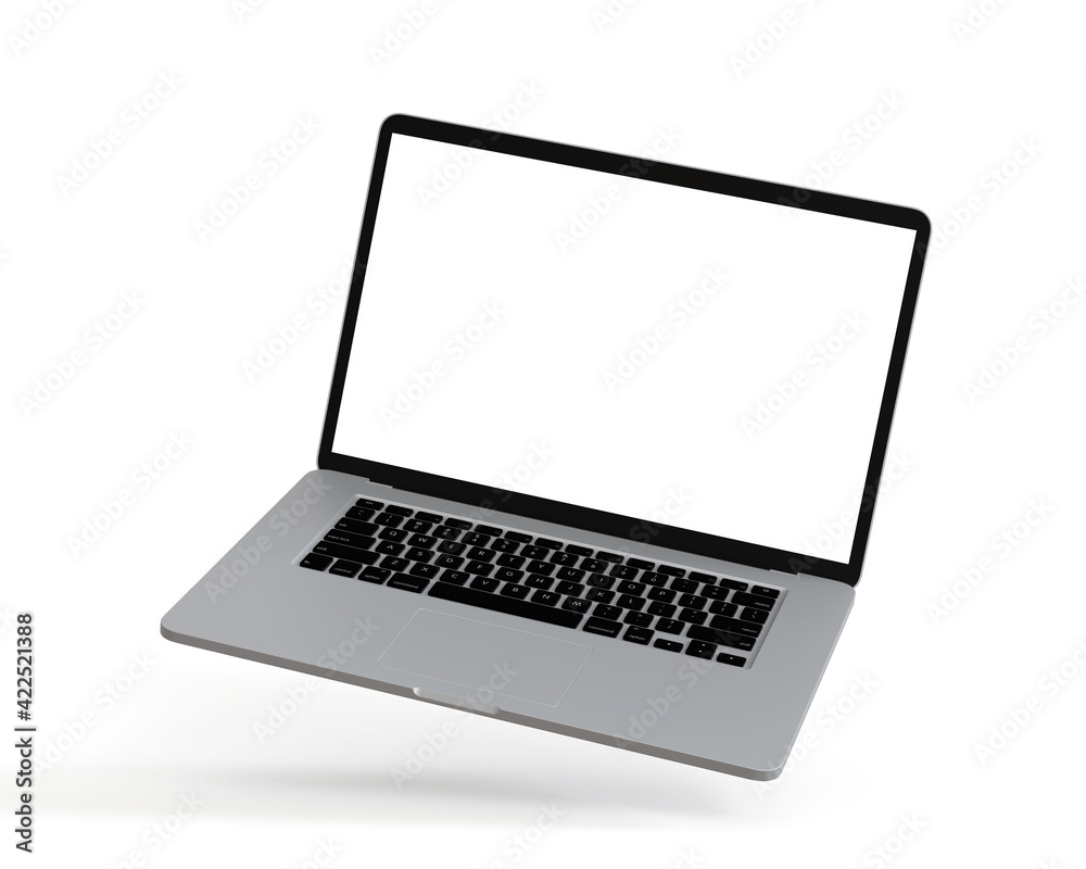 Laptop isolated on a white background. 3d illustration. Laptop isolated on a white background. 3d illustration.