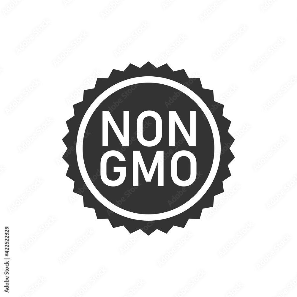 Non GMO Icon. Graphic Oval Symbol Typographic. Vector Illustration. Non GMO Icon. Graphic Oval Symbol Typographic. Vector Illustration.
