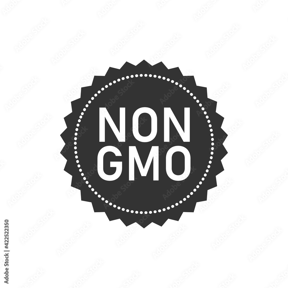 Non GMO Icon. Graphic Oval Symbol Typographic. Vector Illustration. Non GMO Icon. Graphic Oval Symbol Typographic. Vector Illustration.