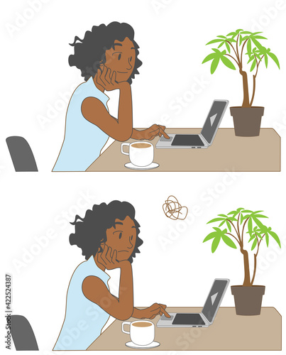ネット動画を楽しむ黒人女性