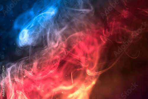 Fototapeta Naklejka Na Ścianę i Meble -  Rainbow abstract light texture smoke background.