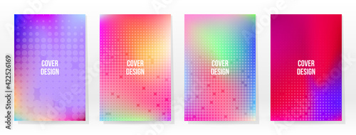Minimal Poster. Pastel Soft. Rainbow Gradient Set