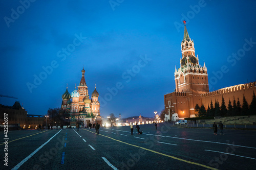 Photography moscow, red square, photo at night