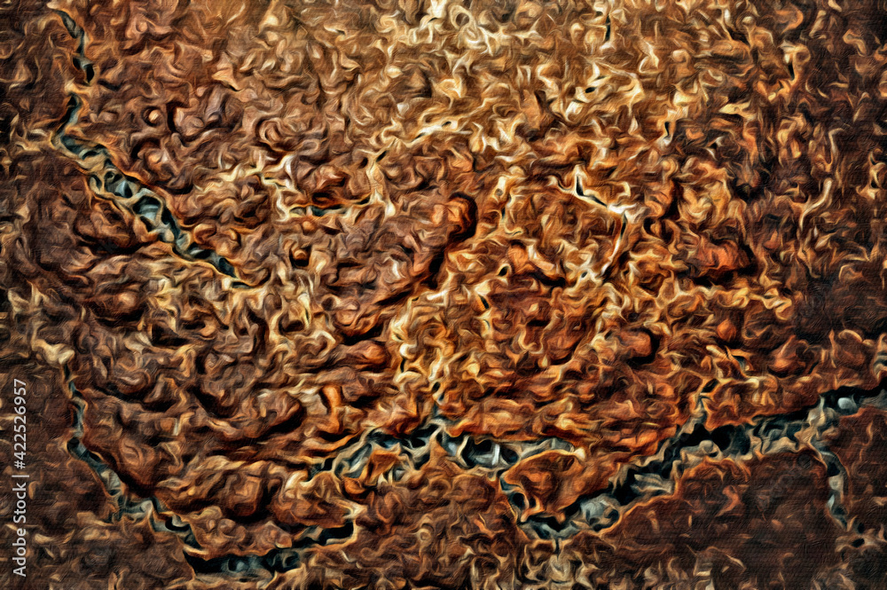 Abstract brown background with cracks. Abstract art background. Abstract brown background with cracks. Abstract art background.