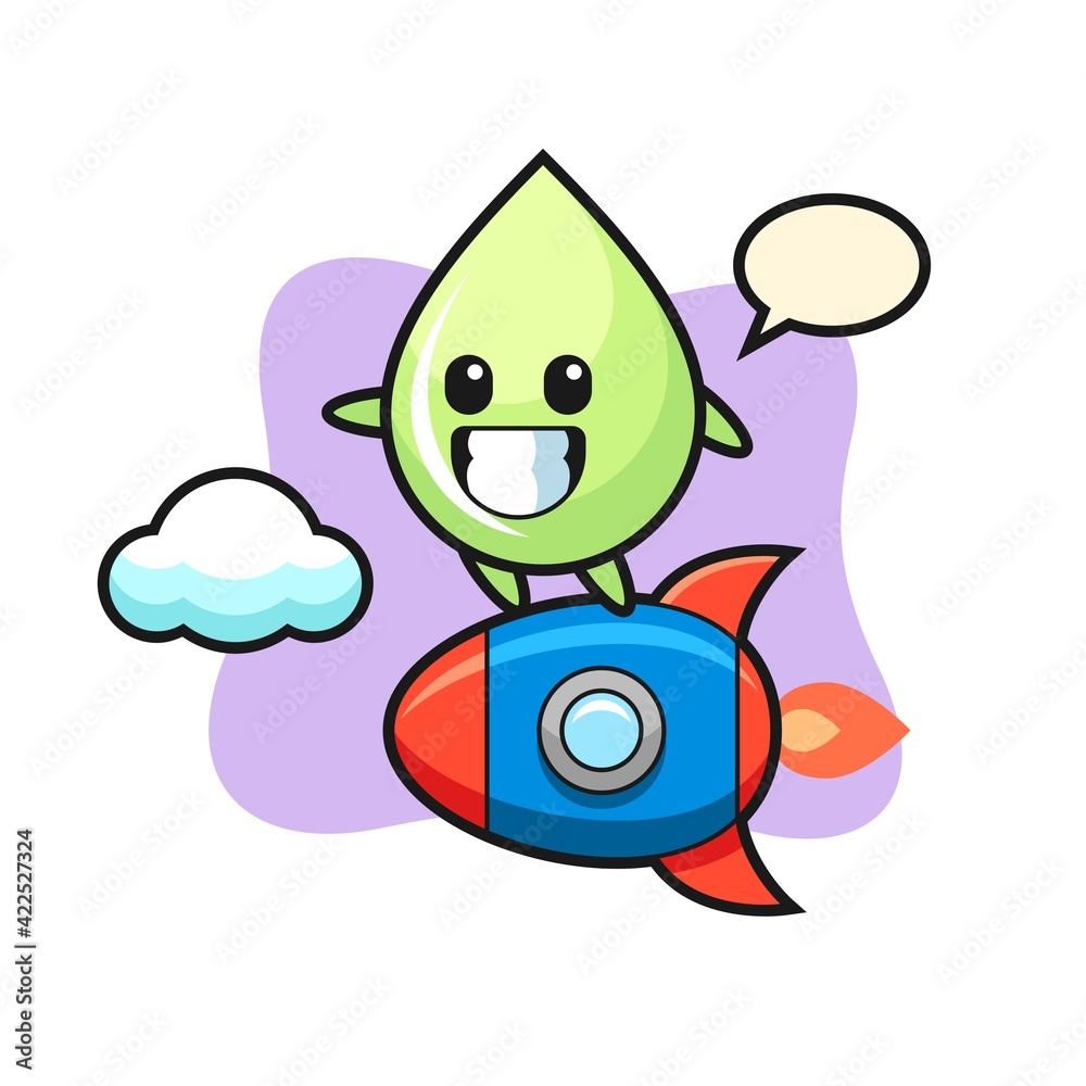 melon juice drop mascot cartoon riding a rocket melon juice drop mascot cartoon riding a rocket