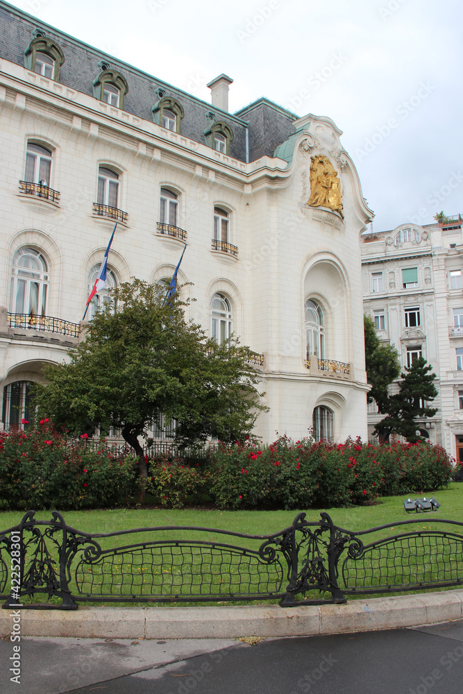 art nouveau building (french embassy) in vienna (austria)