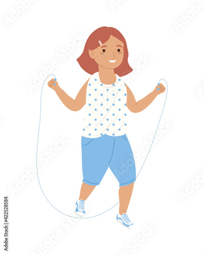 girl jumping rope